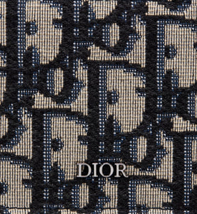 Zipped Card Holder • Beige and Black Dior Oblique Jacquard