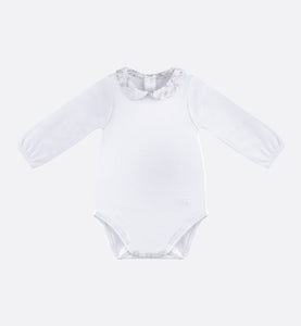 Toile de Jouy Newborn Gift Set • Gray and White Interlock with Cotton Satin