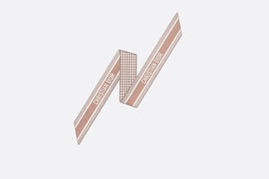 30 Montaigne Mitzah Scarf • Rose Des Vents and White Silk Twill