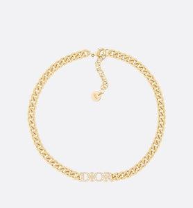 Dio(r)evolution Choker • Gold-Finish Metal and White Crystals