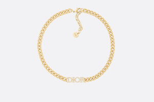 Dio(r)evolution Choker • Gold-Finish Metal and White Crystals