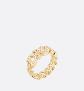 Dio(r)evolution Ring • Gold-Finish Metal and White Crystals