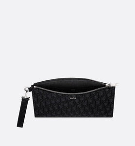 A5 Pouch • Black Dior Oblique Jacquard