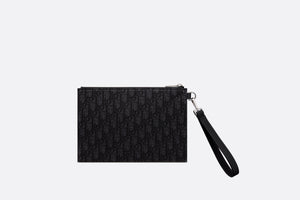 A5 Pouch • Black Dior Oblique Jacquard