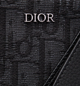 A5 Pouch • Black Dior Oblique Jacquard