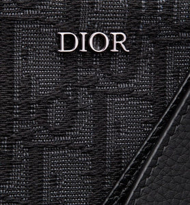 A5 Pouch • Black Dior Oblique Jacquard