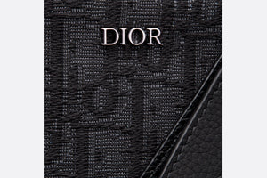 A5 Pouch • Black Dior Oblique Jacquard