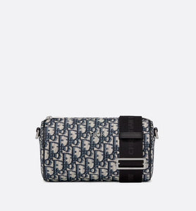 Roller Messenger Bag • Beige and Black Dior Oblique Jacquard
