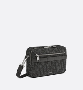 Safari Messenger Bag • Black Dior Oblique Jacquard