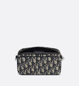 Small Multifunctional Bag • Beige and Black Dior Oblique Jacquard