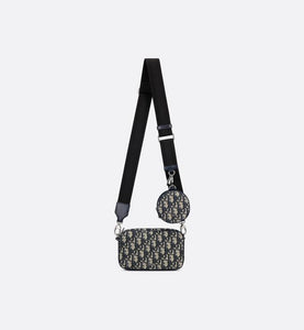 Small Multifunctional Bag • Beige and Black Dior Oblique Jacquard