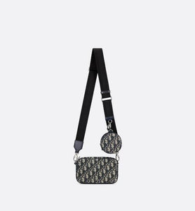 Small Multifunctional Bag • Beige and Black Dior Oblique Jacquard
