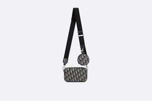 Small Multifunctional Bag • Beige and Black Dior Oblique Jacquard