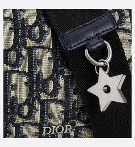 Small Multifunctional Bag • Beige and Black Dior Oblique Jacquard