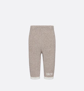 Pants • Heathered Beige and Ivory Wool and Cashmere Tricot Knit