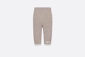 Pants • Heathered Beige and Ivory Wool and Cashmere Tricot Knit