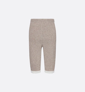Pants • Heathered Beige and Ivory Wool and Cashmere Tricot Knit