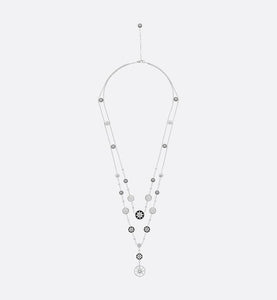 Rose Des Vents Long Necklace  • 18K White Gold, Diamonds, Mother-of-Pearl and Onyx