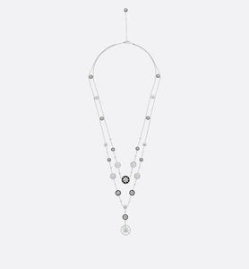 Rose Des Vents Long Necklace  • 18K White Gold, Diamonds, Mother-of-Pearl and Onyx