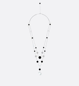 Rose Des Vents Long Necklace  • 18K White Gold, Diamonds, Mother-of-Pearl and Onyx