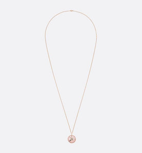 Large Rose Des Vents Medallion • Pink Gold, Diamond and Pink Opal