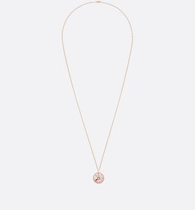Large Rose Des Vents Medallion • Pink Gold, Diamond and Pink Opal