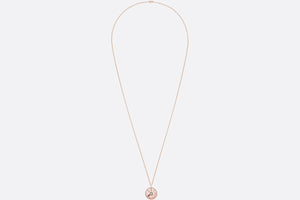 Large Rose Des Vents Medallion • Pink Gold, Diamond and Pink Opal