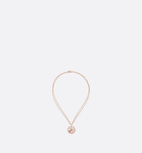 Large Rose Des Vents Medallion • Pink Gold, Diamond and Pink Opal