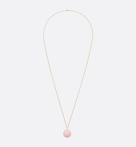 Large Rose Des Vents Medallion • Pink Gold, Diamond and Pink Opal
