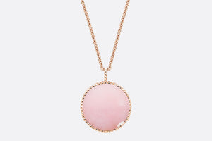 Large Rose Des Vents Medallion • Pink Gold, Diamond and Pink Opal