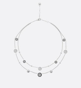 Rose Des Vents Necklace • 18K White Gold, Diamonds, Mother-of-Pearl and Onyx