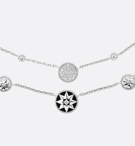 Rose Des Vents Necklace • 18K White Gold, Diamonds, Mother-of-Pearl and Onyx