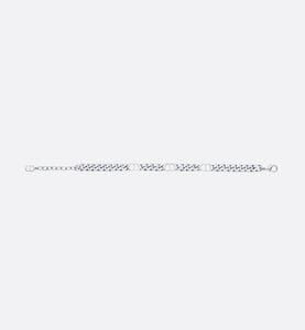 CD Icon Thin Chain Link Bracelet • Silver-Finish Brass