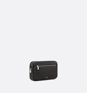 Toiletry Bag • Black Dior Oblique Galaxy Leather
