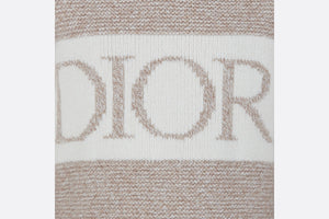 Sweater • Heathered Beige and Ivory Wool Tricot Knit and Cashmere