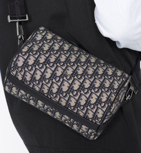 Dior Lingot 22 Bag • Beige and Black Dior Oblique Jacquard