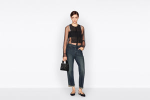 Mini Lady Dior Bag • Black Strass Cannage Satin