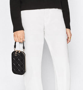 Lady Dior Phone Holder • Black Cannage Lambskin