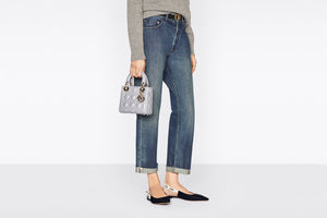 Mini Lady Dior Bag • Opaline Gray Pearlescent Cannage Lambskin