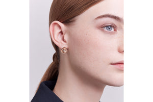 Large Rose Dior Couture Earrings • Pink Gold and Diamonds