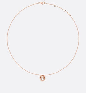 Large Rose Dior Couture Necklace • Pink Gold and Diamonds