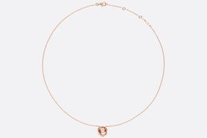 Large Rose Dior Couture Necklace • Pink Gold and Diamonds