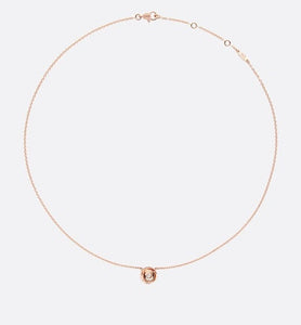 Small Rose Dior Couture Necklace • Pink Gold and Diamonds