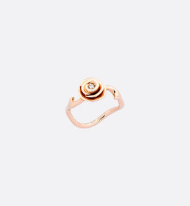 Small Rose Dior Couture Ring • Pink Gold and Diamonds