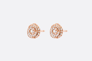Small Rose Dior Couture Earrings • Pink Gold and Diamonds
