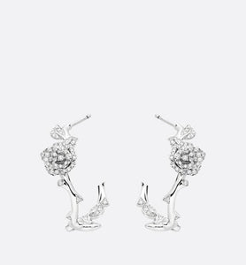 Rose Dior Bagatelle Earrings • 18K White Gold and Diamonds