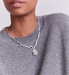 Rose Dior Bagatelle Necklace • 18K White Gold and Diamonds