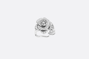Medium Rose Dior Bagatelle Ring • 18K White Gold and Diamonds