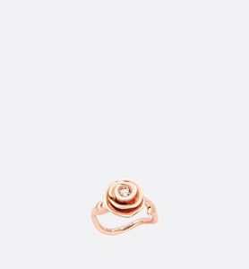 Large Rose Dior Couture Ring • Pink Gold and Diamonds