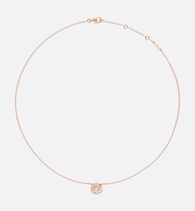 Small Rose Dior Couture Necklace • Pink Gold and Diamonds